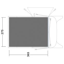 Outwell Footprint Blossburg 380 - Footprint 5 Outwell Footprint Blossburg 380 - Footprint -Camping Discount Store outwell footprint blossburg 380 footprint detail 2