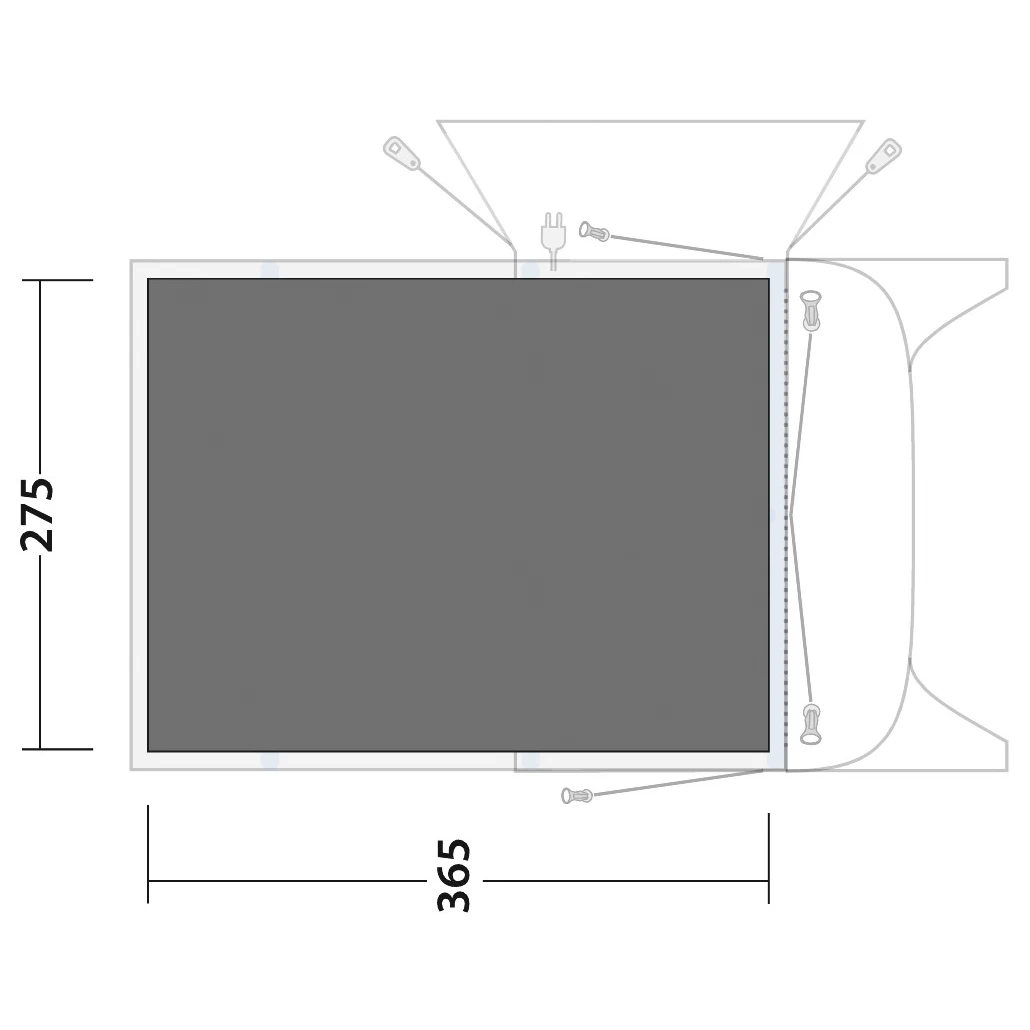 Outwell Footprint Blossburg 380 - Footprint 4 Outwell Footprint Blossburg 380 - Footprint - Image 2