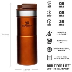 Stanley Classic Neverleak Travel Mug 350 Ml - Insulated Mug -Camping Discount Store stanley classic neverleak travel mug 350 ml insulated mug detail 4