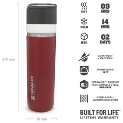 Stanley Go Ceramivac 0,7 L - Insulated Bottle 9 Stanley Go Ceramivac 0,7 L - Insulated Bottle -Camping Discount Store stanley go ceramivac 07 l insulated bottle detail 4