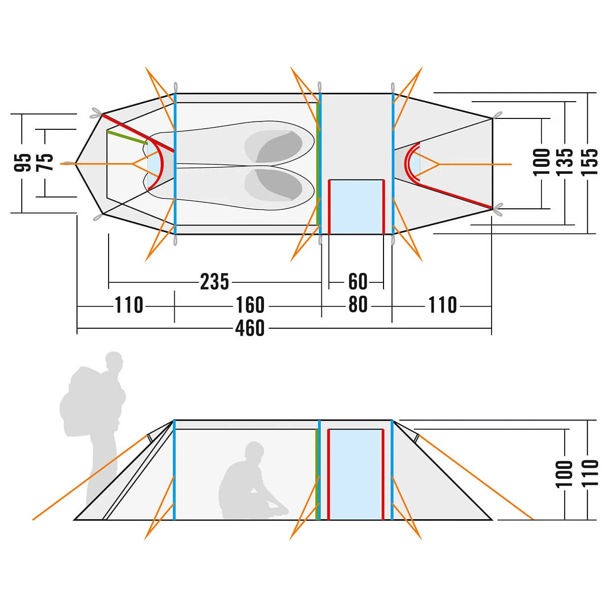 Tatonka Alaska 2.235 PU - 2-person Tent 14 Tatonka Alaska 2.235 PU - 2-person Tent - Image 12