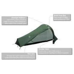 Vango F10 Hydrogen Air - 1-person Tent -Camping Discount Store vango f10 hydrogen air 1 person tent detail 2