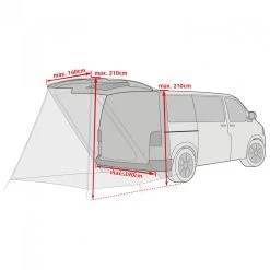 VAUDE Drive Van Trunk - Motorhome Awning -Camping Discount Store vaude drive van trunk motorhome awning detail 5