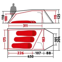 Wechsel Tempest 3 - 3-person Tent -Camping Discount Store wechsel tempest 3 3 person tent detail 2
